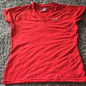 Under Armour Orange V-Neck T-Shirt
